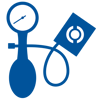 Icon of a blood pressure cuff representing blood pressure measurement tools