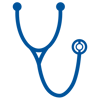 Icon of a stethoscope representing stethoscopes for clinical training