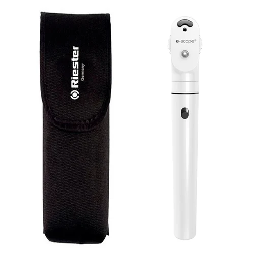 Riester e-scope ophthalmoscope in pocket web